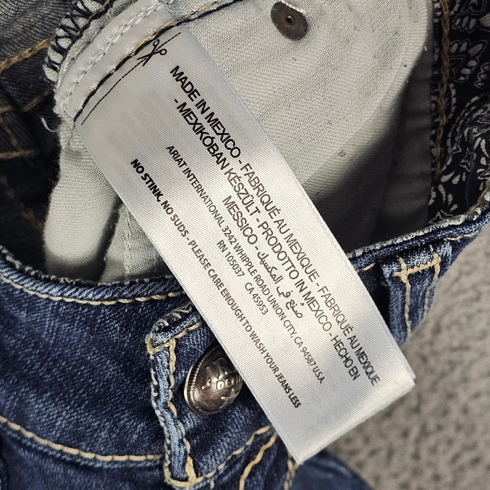 Ariat Jeans Womens 27R Blue Spitfire REAL Riding Mid Rise Bootcut 10011683 - Picture 8 of 10